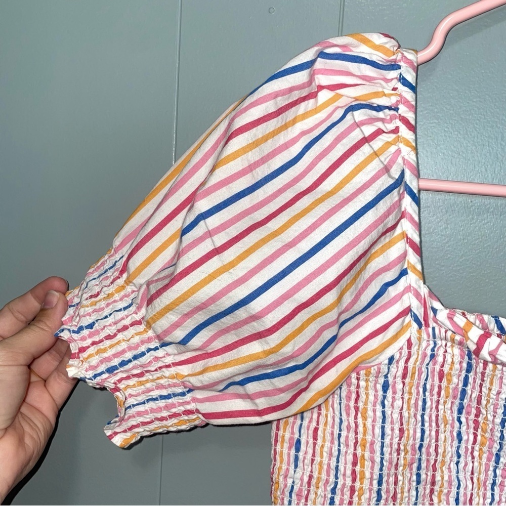 Draper James Cam Mulicolor Striped Smocked Dress XS - Picture 3 of 7